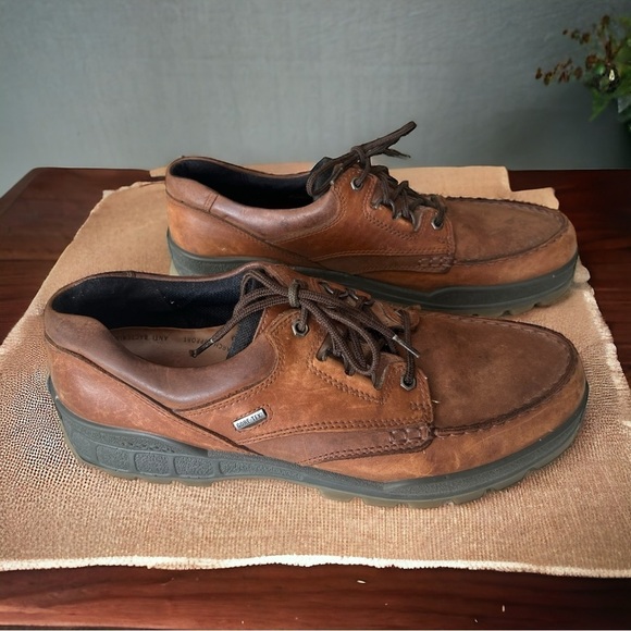 Ecco Track Mens Size US 14 EUR 48 Gore-Tex Leather Shoes High Quality - Picture 3 of 9